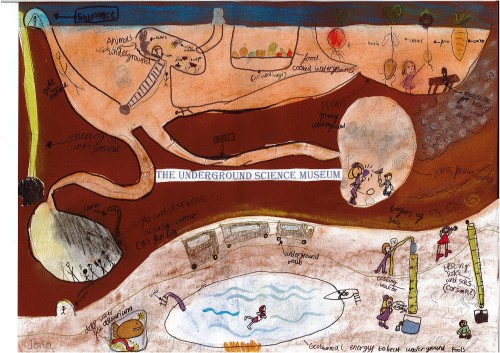 Iona Adin- Christie, age 8, Furzefield Primary School. Really gets across the feeling of being underground.