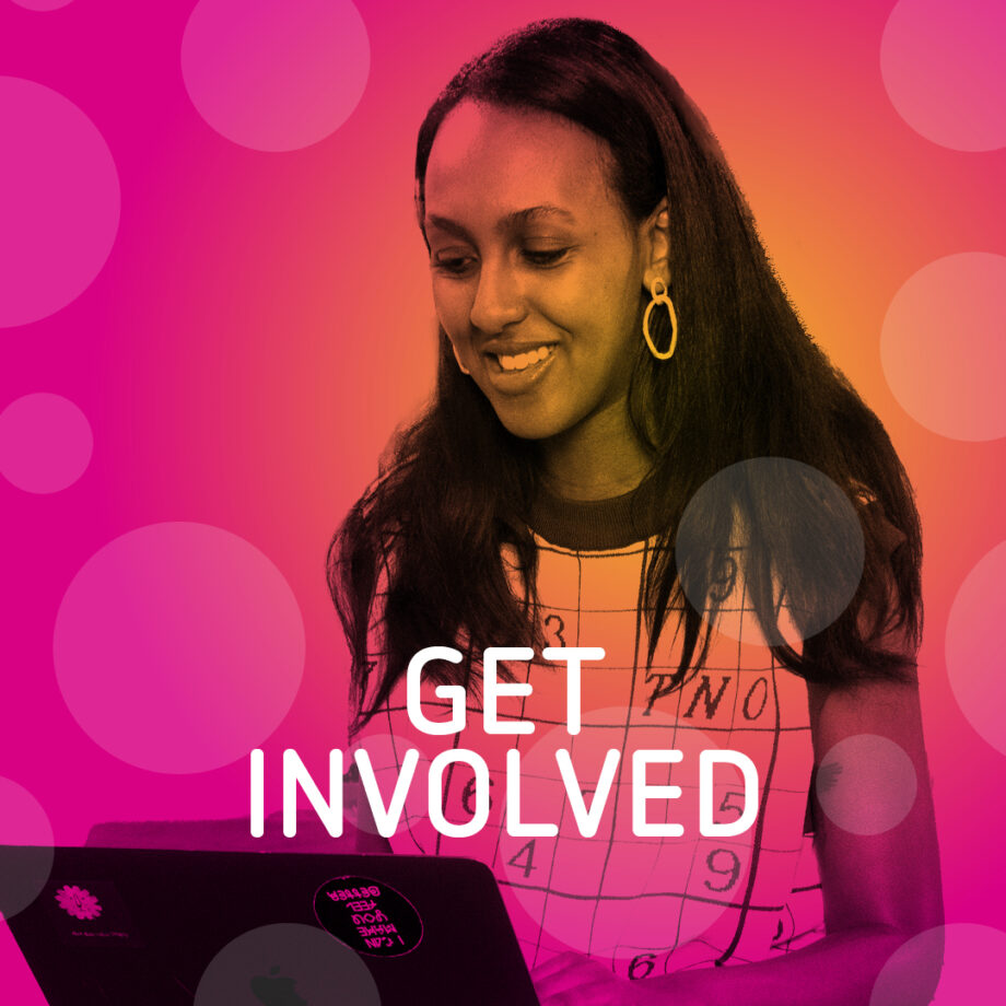 Image with the words "Get involved"