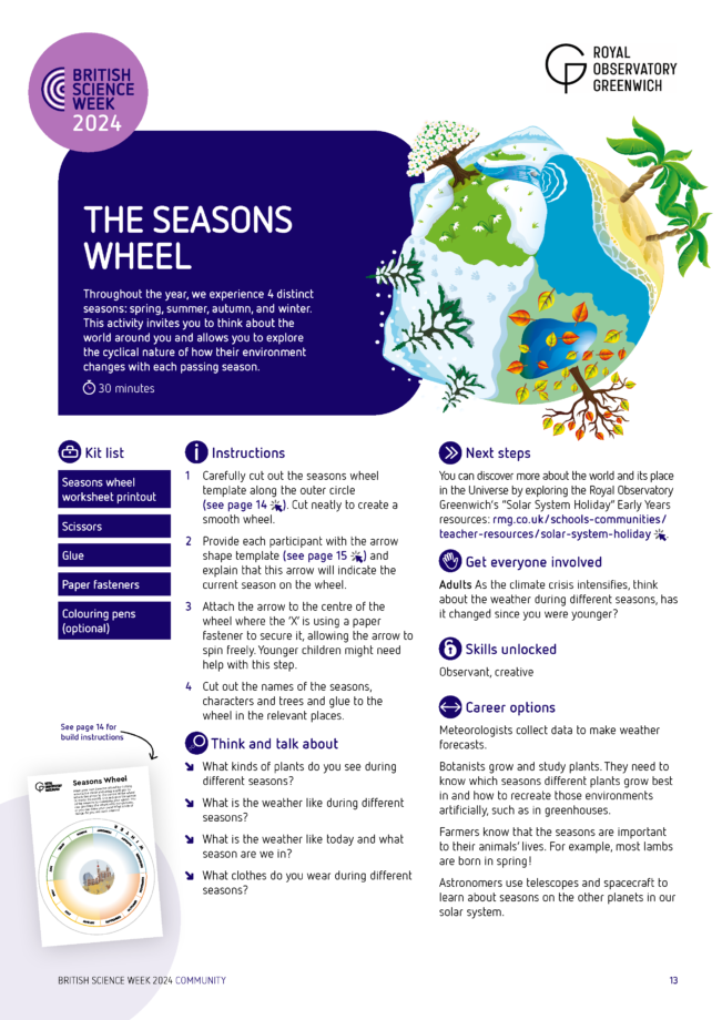 Seasons Wheel activity screenshot